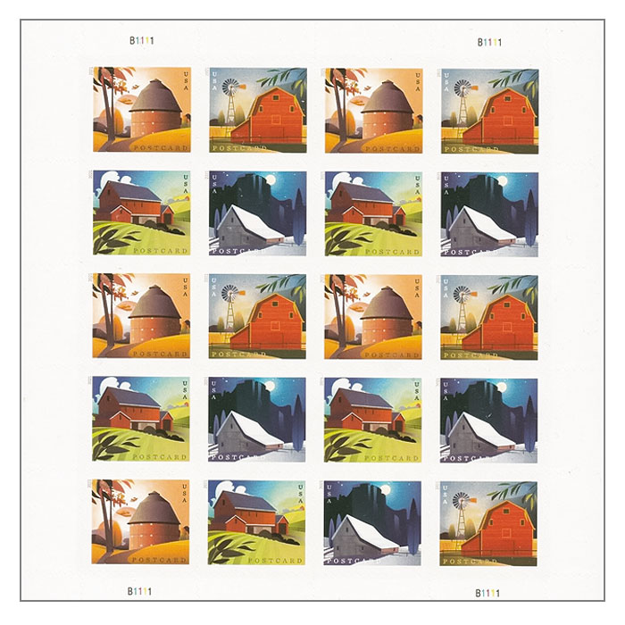 Barns Postcard (Postcard Stamp 48￠) 2021