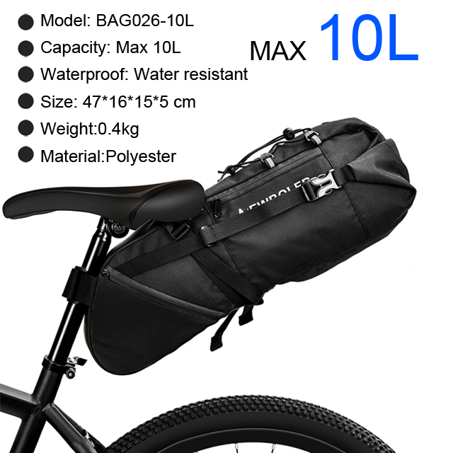 Bike Bag Waterproof 13L Large Capacity Bicycle Saddle Bag Cycling Foldable Tail Rear Bag MTB Road Trunk Bikepacking